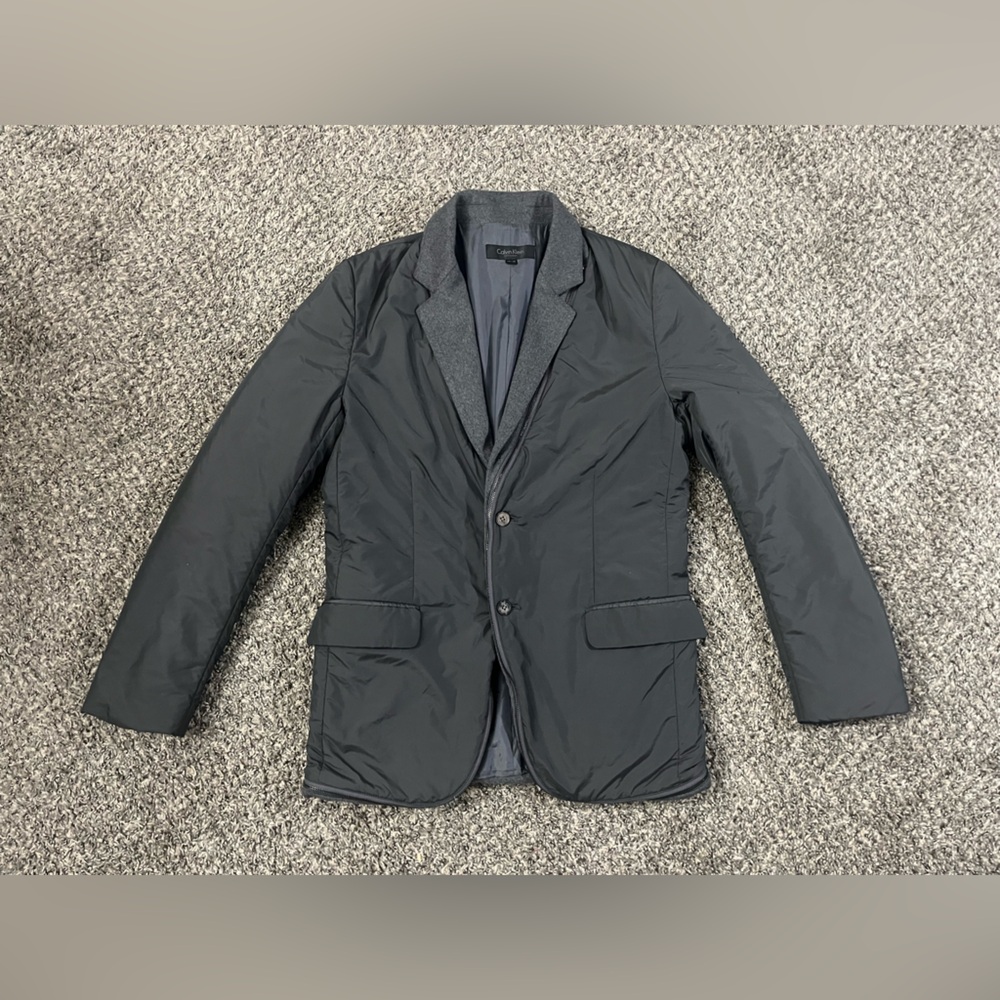 Calvin Klein collection 2-in-1 brushed wool jacket with puffer coating 48/38
